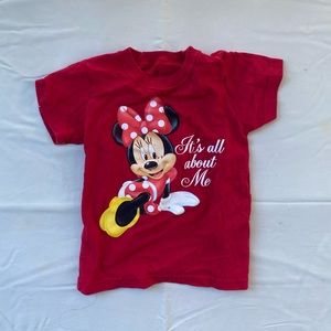 Disney Girls Minnie Mouse “It’s All About Me” Red T-Shirt
